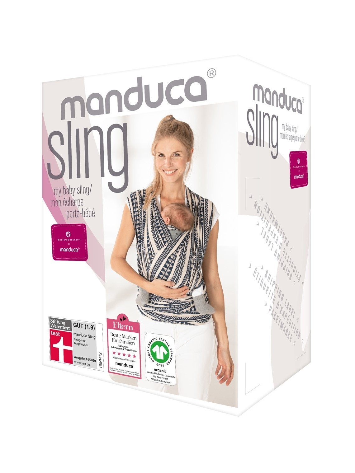 Manduca Sling slings – mīksta, organiskā kokvilna, ērta jaundzimušajiem