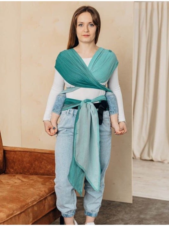 LennyHybrid, Standard, herringbone, 100% kokvilna - LITTLE HERRINGBONE OMBRE GREEN