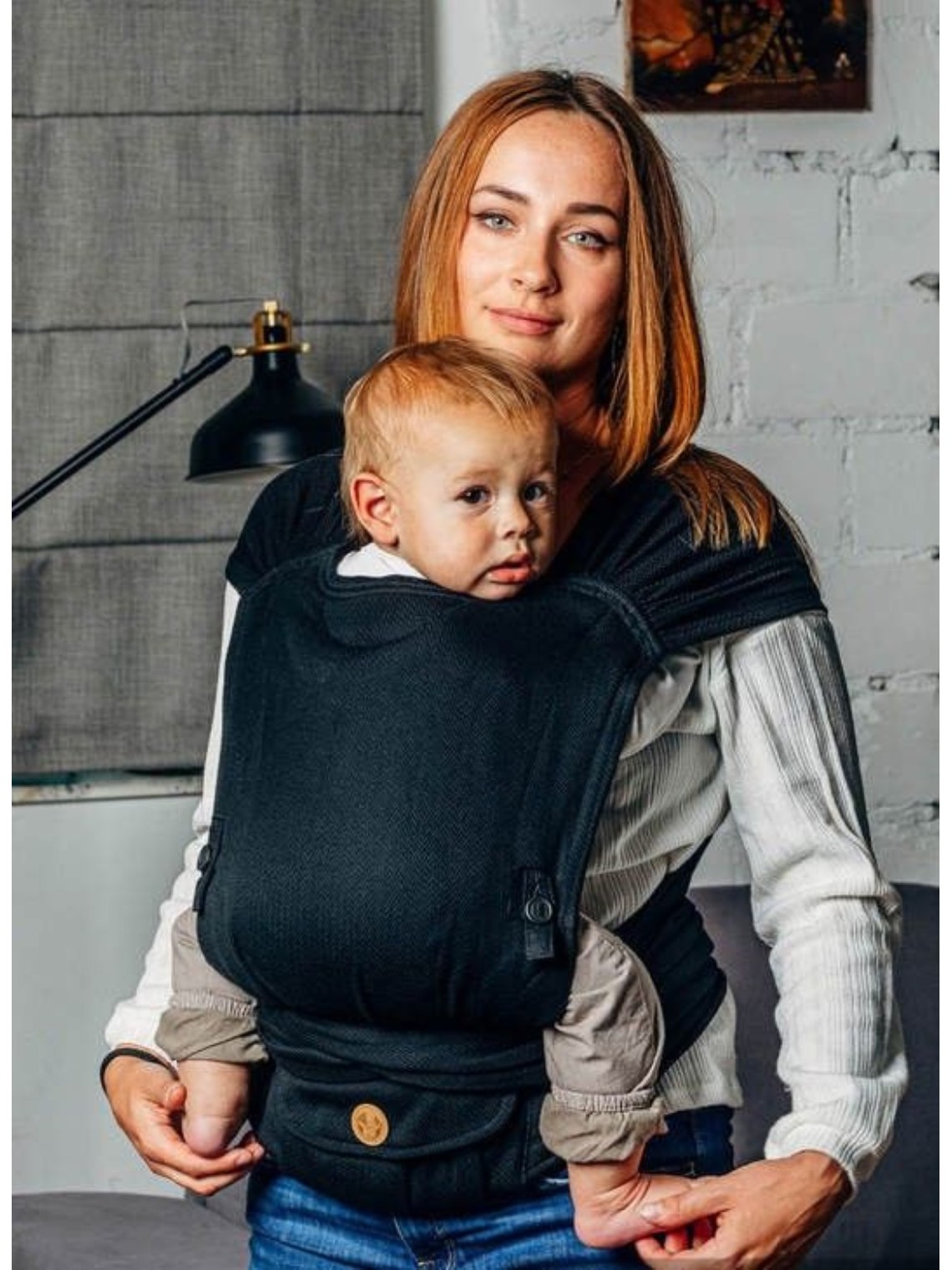 LennyHybrid, Standard, herringbone, 100% kokvilna - LITTLE HERRINGBONE EBONY BLACK