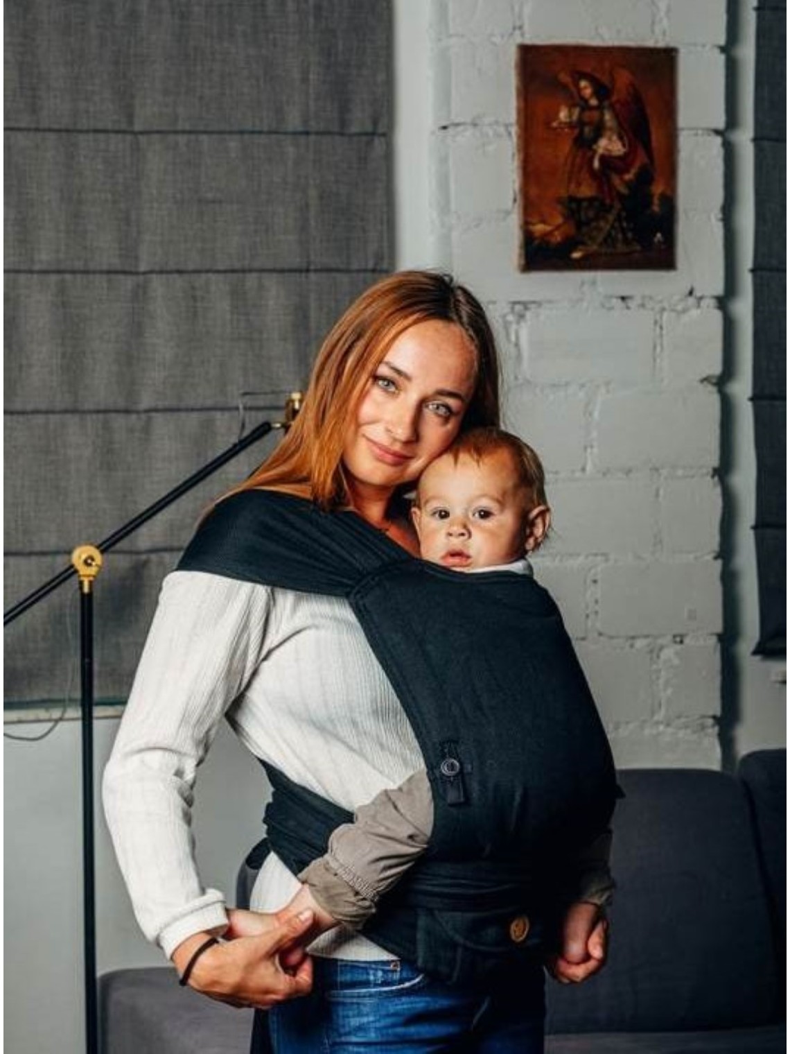 LennyHybrid, Standard, herringbone, 100% kokvilna - LITTLE HERRINGBONE EBONY BLACK