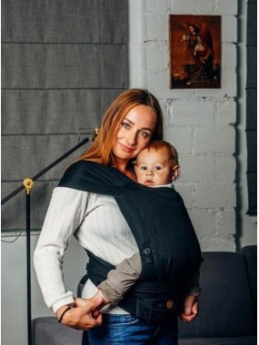 LennyHybrid, Standard, herringbone, 100% kokvilna - LITTLE HERRINGBONE EBONY BLACK