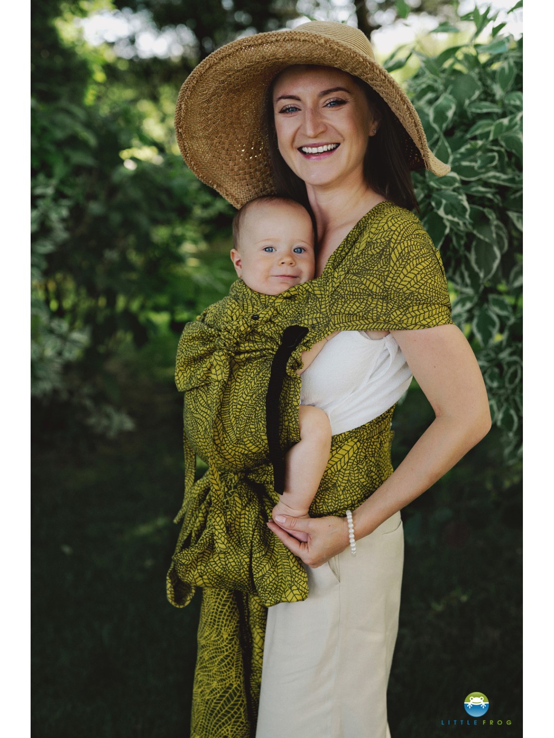 Little Frog Cross Hybrid – ergonomisks pusriņķa slings no dzimšanas