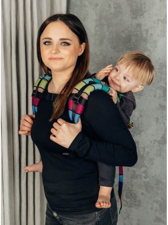 Lenny Buckle Onbuhimo, Toddler, broken-twill, (100% kokvilna) - CAROUSEL OF COLORS