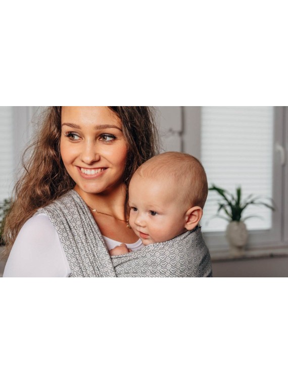 Baby Wrap, LITTLE LOVE - LARVIKITE, jacquard, 100% kokvilna