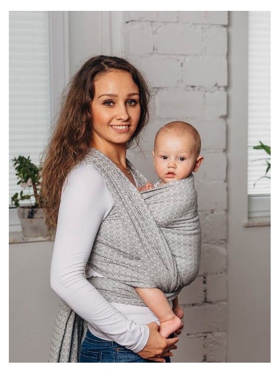 Baby Wrap, LITTLE LOVE - LARVIKITE, jacquard, 100% kokvilna