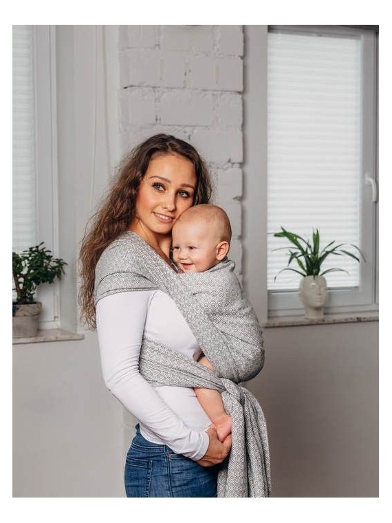 Baby Wrap, LITTLE LOVE - LARVIKITE, jacquard, 100% kokvilna