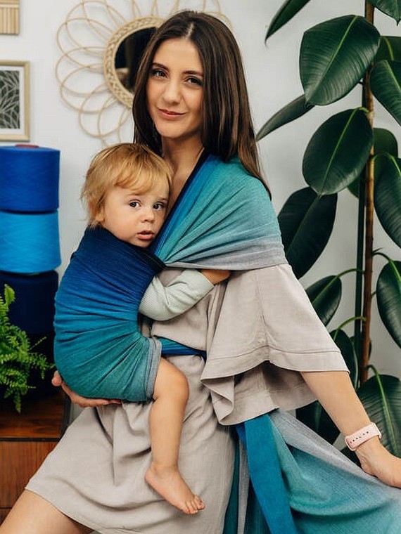Baby Wrap, broken twill, (100% kokvilna) - AIRGLOW