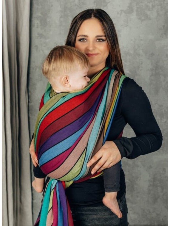 Baby Wrap, broken twill, (100% kokvilna) - CAROUSEL OF COLORS