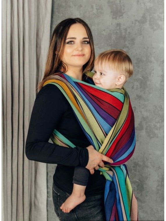 Baby Wrap, broken twill, (100% kokvilna) - CAROUSEL OF COLORS