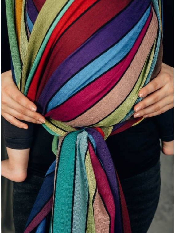 Baby Wrap, broken twill, (100% kokvilna) - CAROUSEL OF COLORS