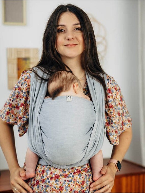 Baby Wrap, broken twill, (100% kokvilna) - ICEBERG