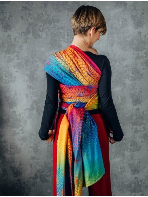 Baby Wrap, jacquard, (100% kokvilna) - RAINBOW LOTUS