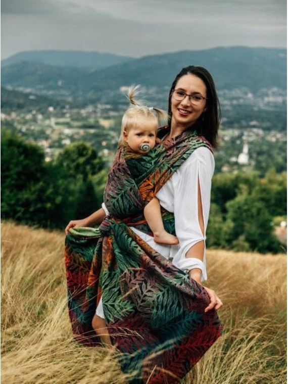 Baby Wrap, jacquard, (100% kokvilna) - RAINFOREST - DIVERSE