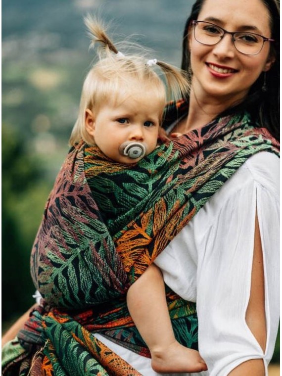 Baby Wrap, jacquard, (100% kokvilna) - RAINFOREST - DIVERSE