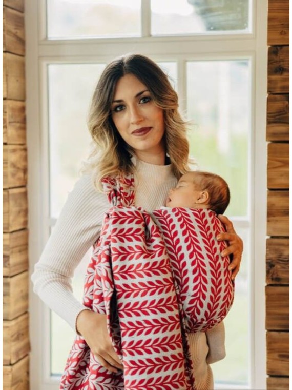 Baby Wrap, jacquard, (61% kokvilna, 39% merino vilna) - CATKIN - POLLEN