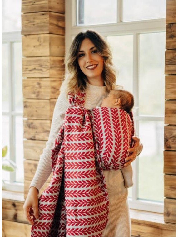 Baby Wrap, jacquard, (61% kokvilna, 39% merino vilna) - CATKIN - POLLEN