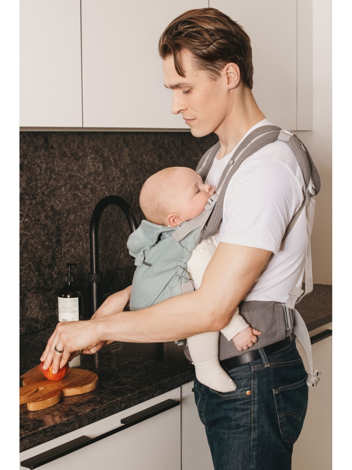 Quokkababy E-Carrier ergonomisks mazuļu un bērnu pārnēsāšanas soma – maksimāla pielāgošanās no pirmās dienas