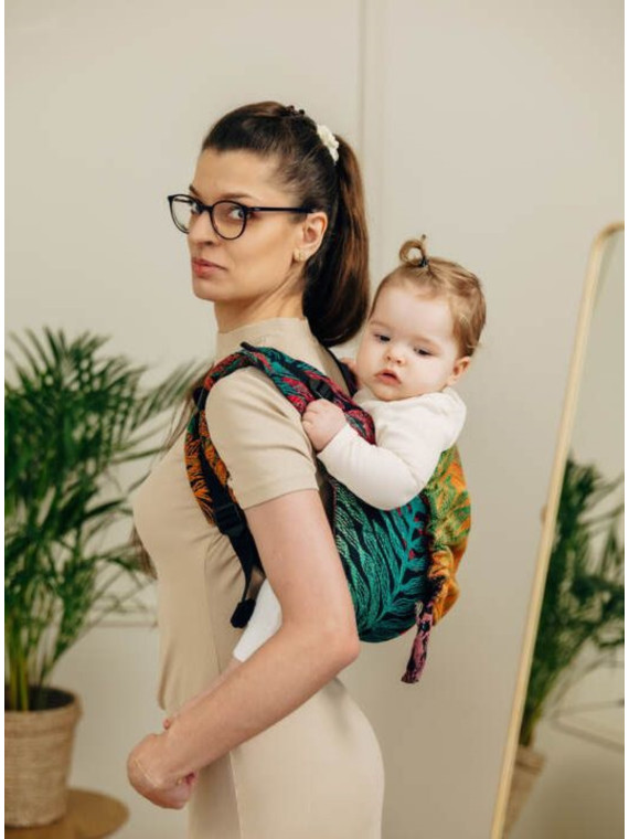 Lenny Buckle Onbuhimo PRO, Toddler, jacquard, (100% cotton) - RAINFOREST - DIVERSE