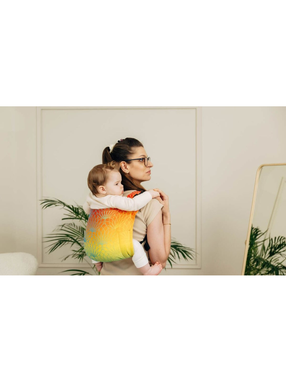 Lenny Buckle Onbuhimo PRO, Toddler, jacquard, (100% kokvilna) - RAINBOW LOTUS