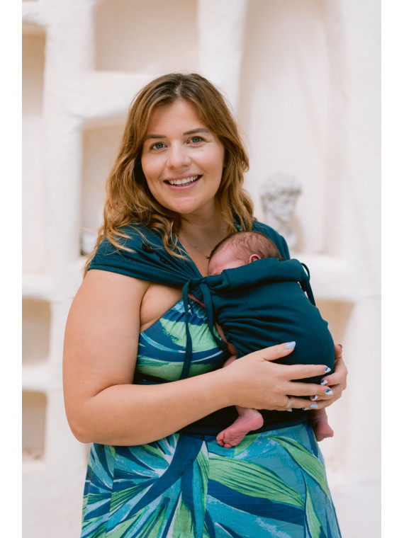 Neko Tiny – newborn baby carrier from 2.5 kg, made of stretchy wrap fabric