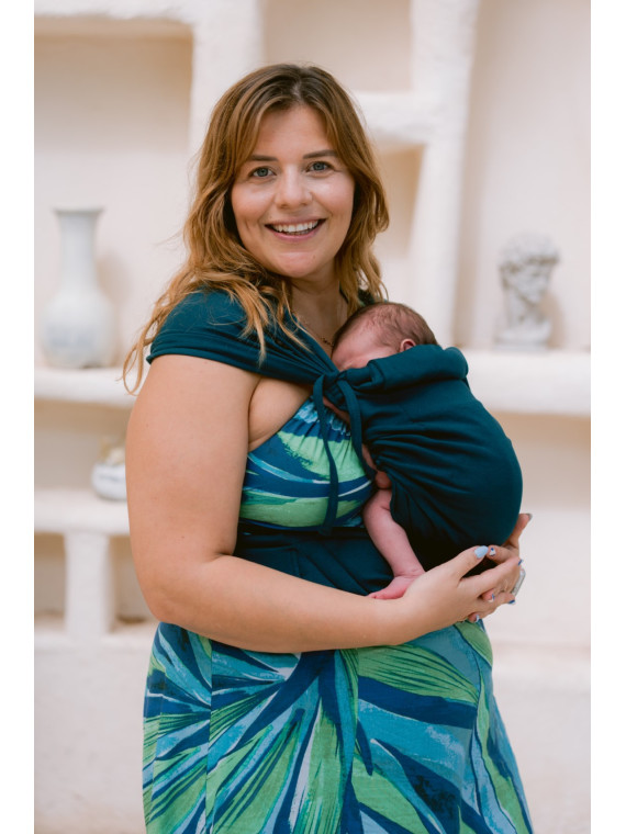 Neko Tiny – newborn baby carrier from 2.5 kg, made of stretchy wrap fabric