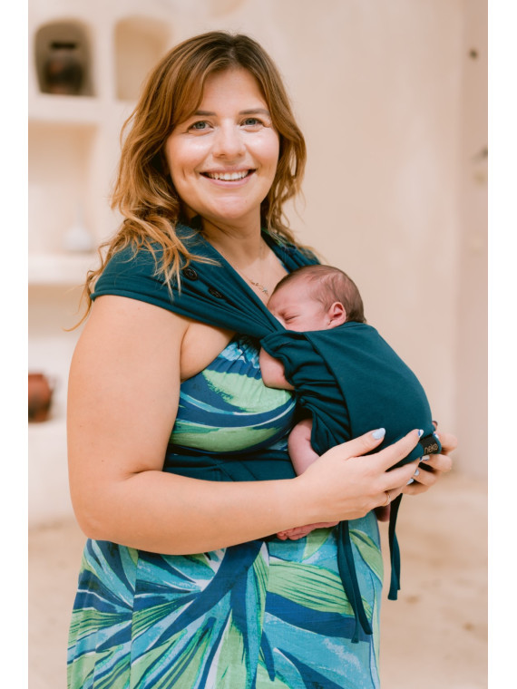 Neko Tiny – newborn baby carrier from 2.5 kg, made of stretchy wrap fabric