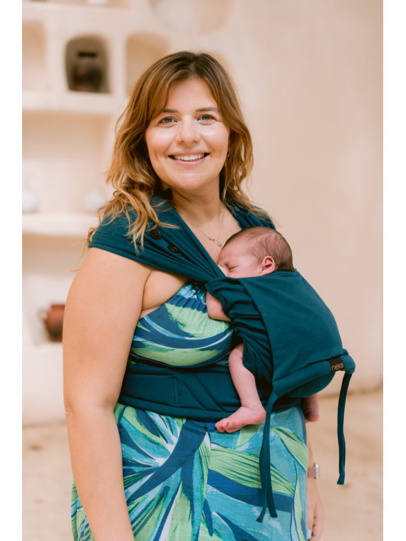 Neko Tiny – newborn baby carrier from 2.5 kg, made of stretchy wrap fabric