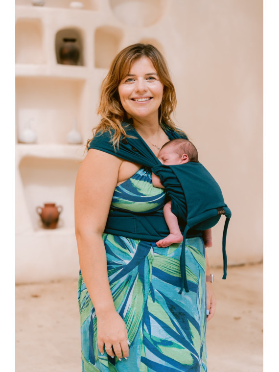 Neko Tiny – newborn baby carrier from 2.5 kg, made of stretchy wrap fabric