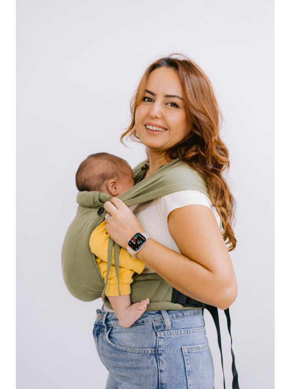 Neko Tiny – newborn baby carrier from 2.5 kg, made of stretchy wrap fabric