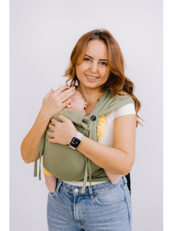 Neko Tiny – newborn baby carrier from 2.5 kg, made of stretchy wrap fabric