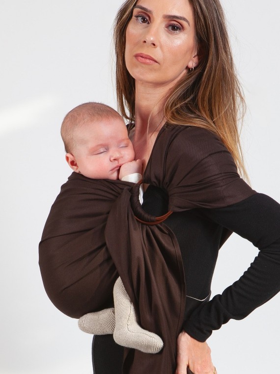 LOVE RADIUS No Knot Woven Wrap, Espresso