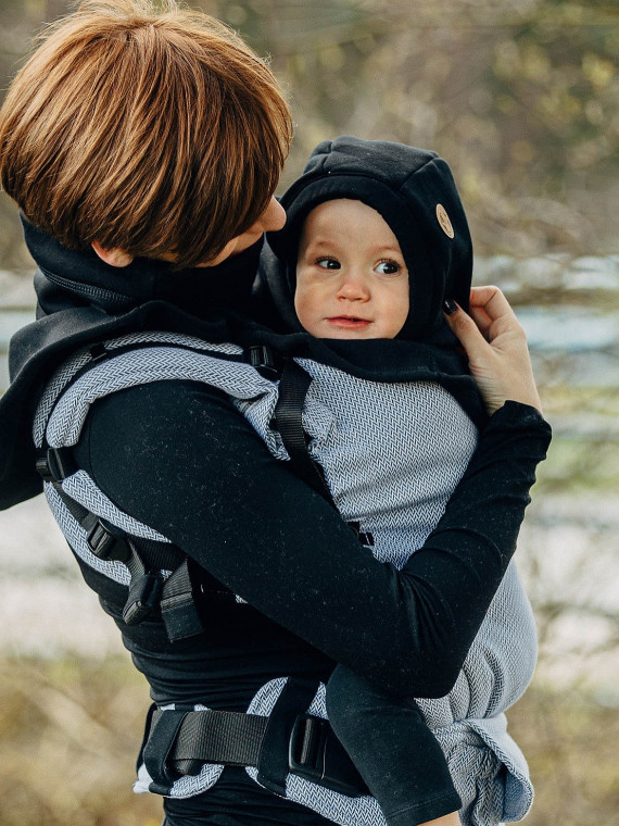 Double Turtleneck (džempera audums), Black