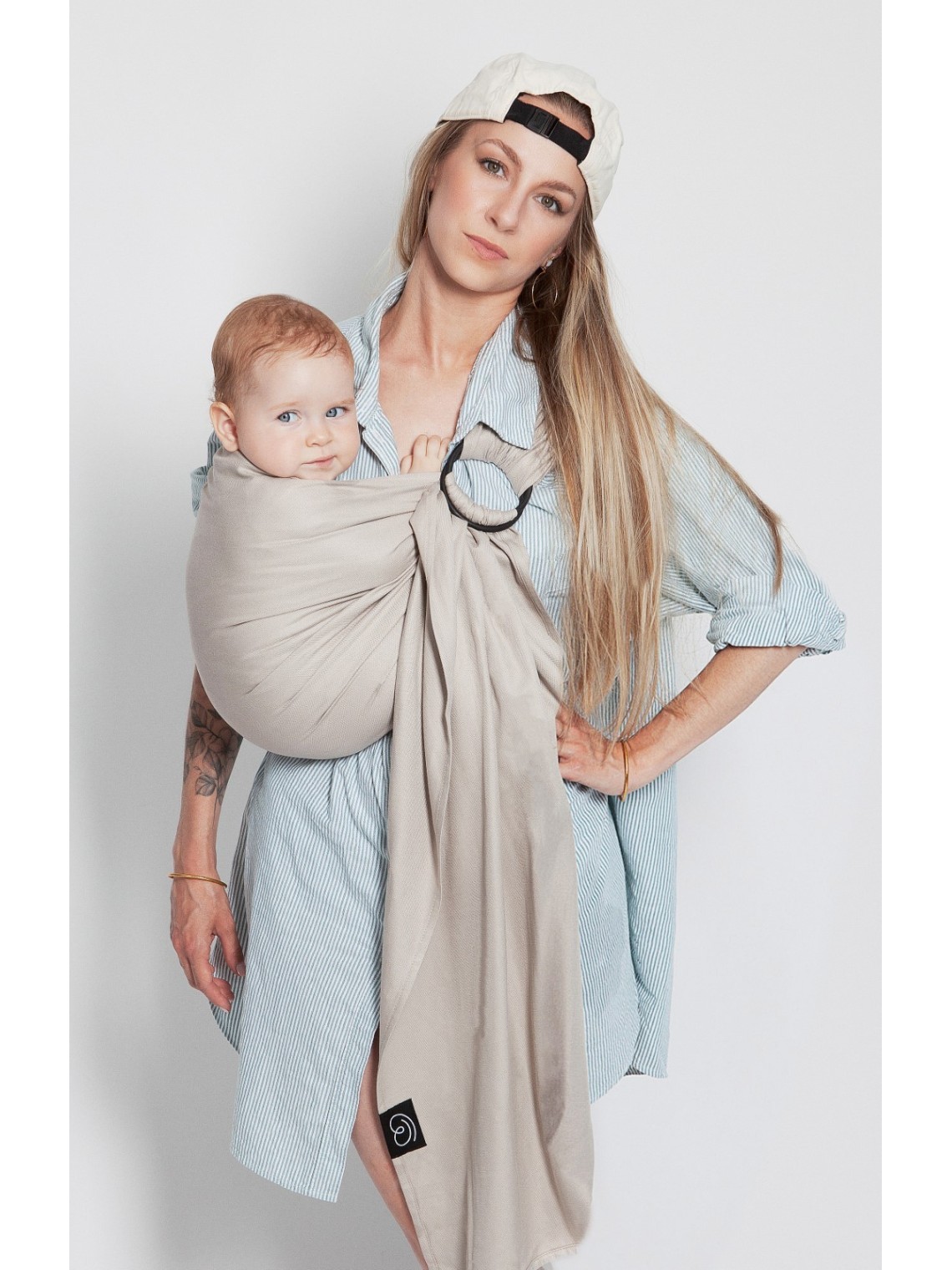 LOVE RADIUS No Knot Woven Wrap, White Gold