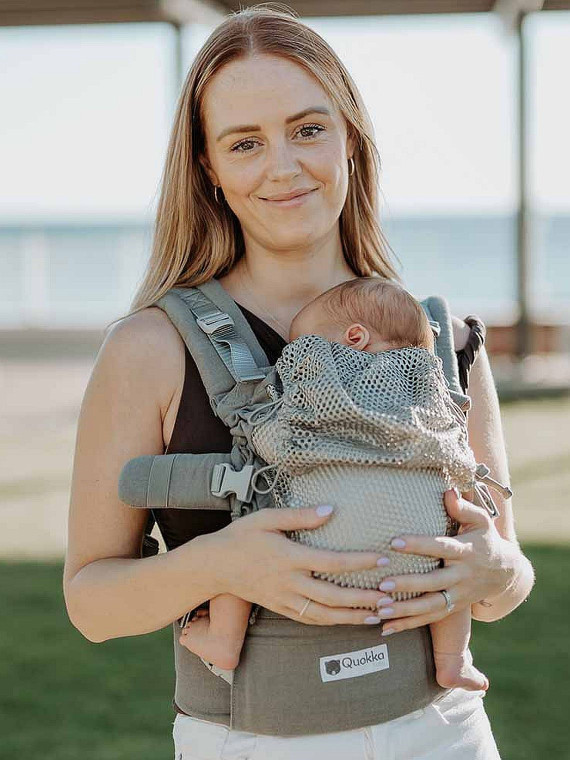 Quokkababy E-Carrier ergonomisks mazuļu un bērnu pārnēsāšanas soma – maksimāla pielāgošanās no pirmās dienas